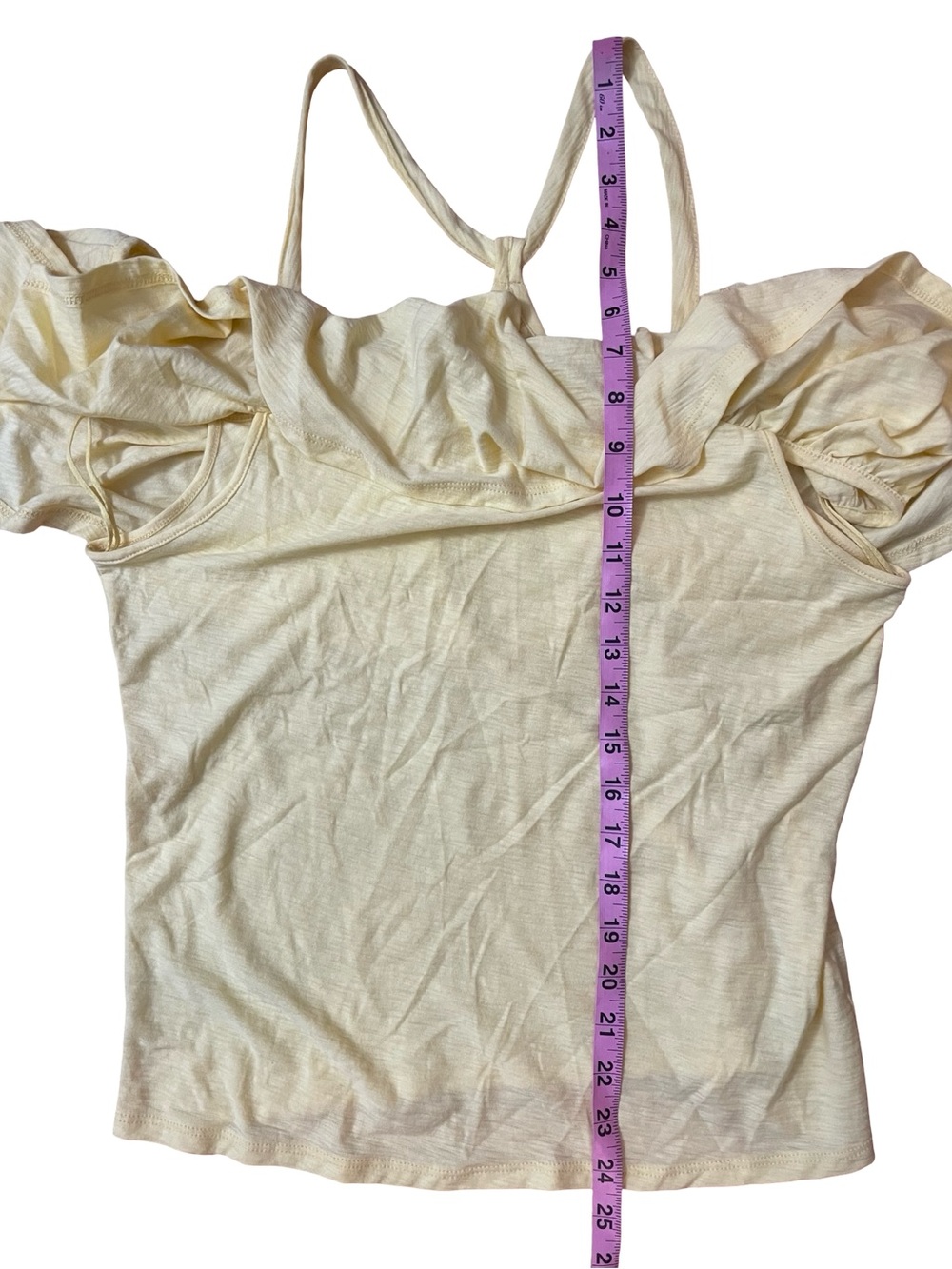 NATION LTD BUTTER YELLOW RUFFLE TANK TOP - Picture 9 of 9